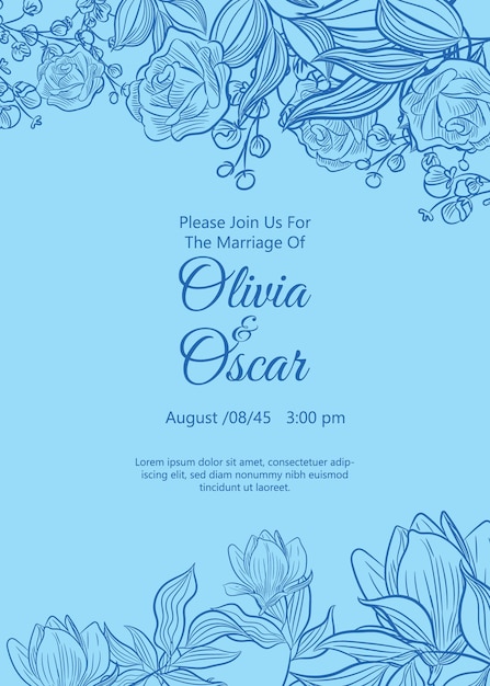 Diseño de invitación de boda