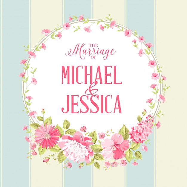 Diseño de invitaciones florales para bodas