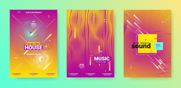 Diseño de invitaciones musicales para eventos de sonido electrónico