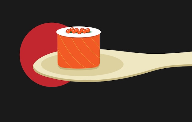 Vector diseño para invitaciones de sushi bar.