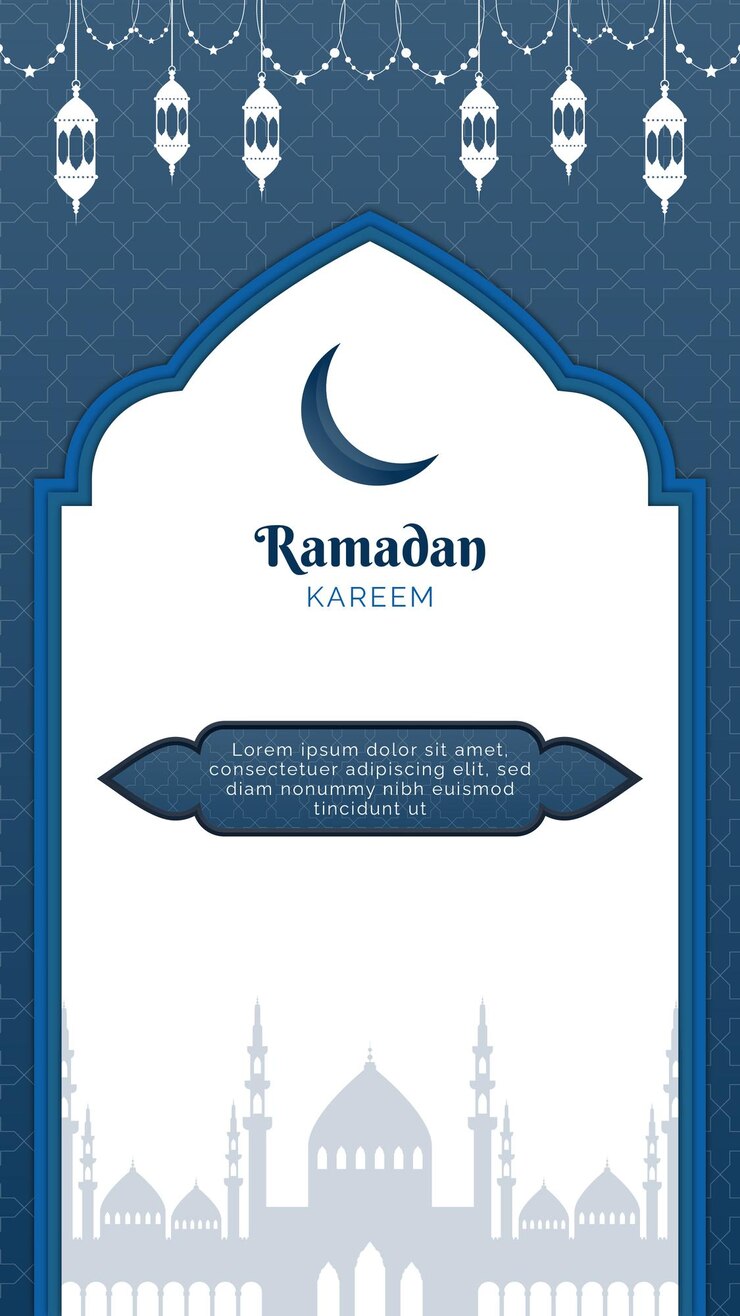 Diseño islámico de la historia de Instagram de Ramadan Mubarak