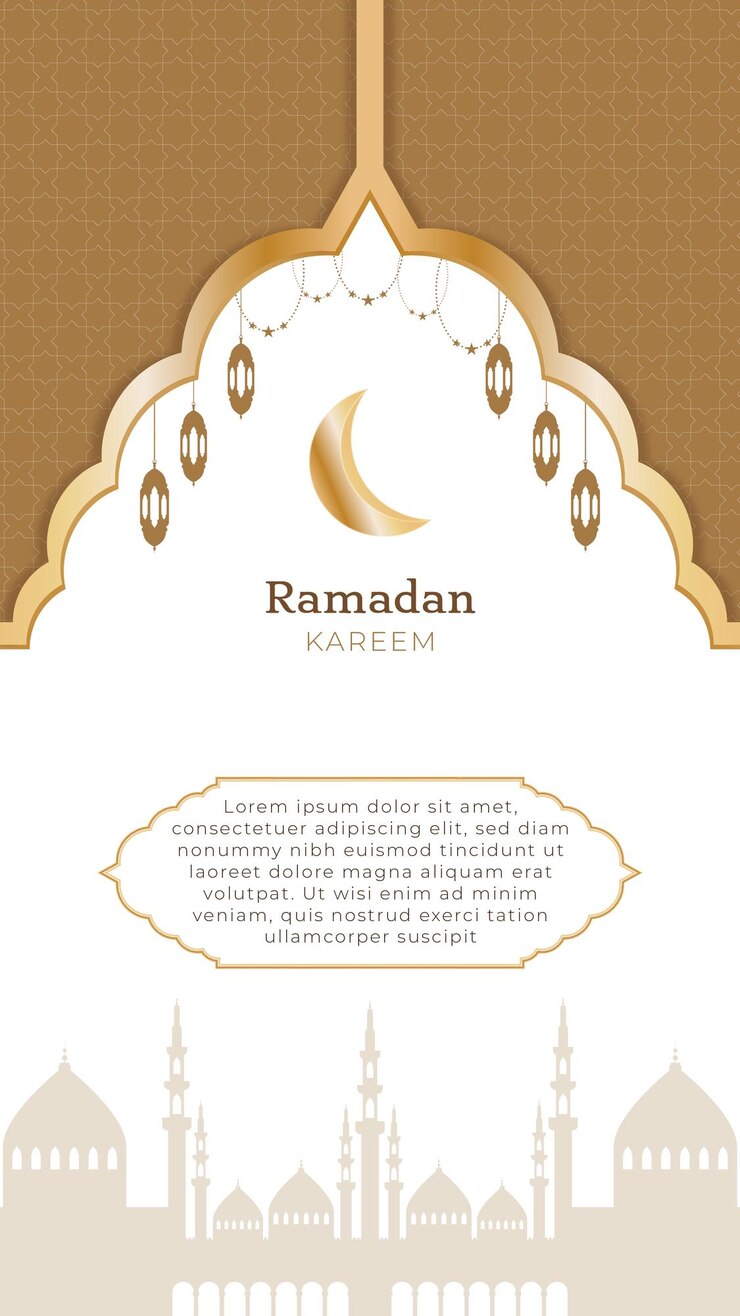 Diseño islámico de la historia de Instagram de Ramadan Mubarak