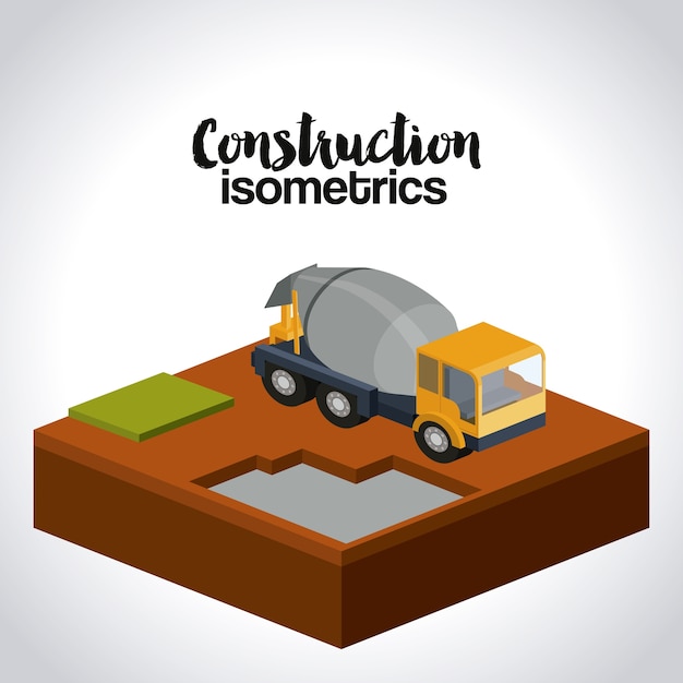 diseño isométrico de la construcción