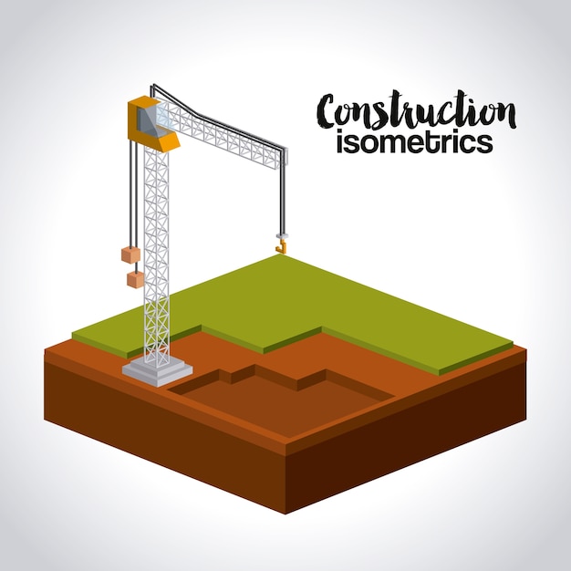 diseño isométrico de la construcción