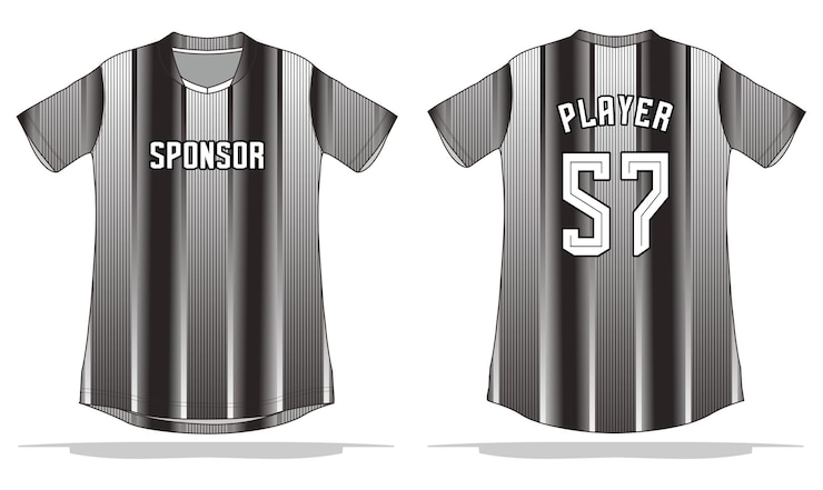 Vector diseño de jersey adecuado para uniformes deportivos, fútbol, baloncesto, voleibol, ciclismo, etc.
