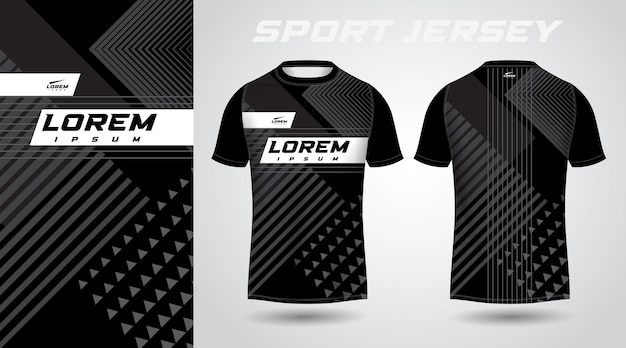 Diseño de jersey deportivo de camiseta negra