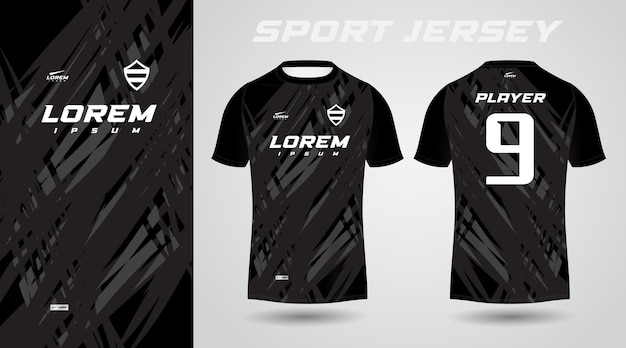 Diseño de jersey deportivo de camiseta negra