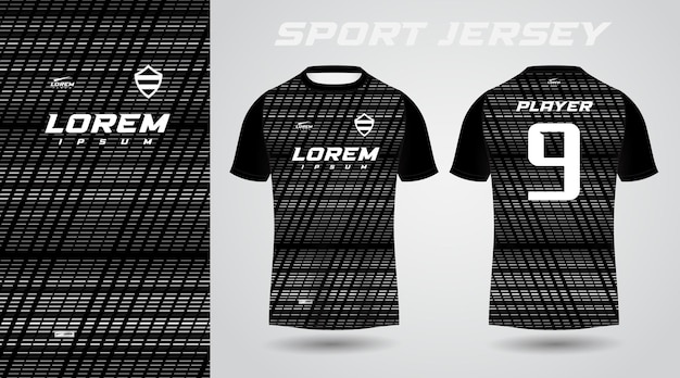 Diseño de jersey deportivo de camiseta negra