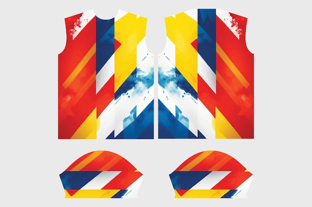 Diseño de jersey de sublimación plantilla moderna abstracta