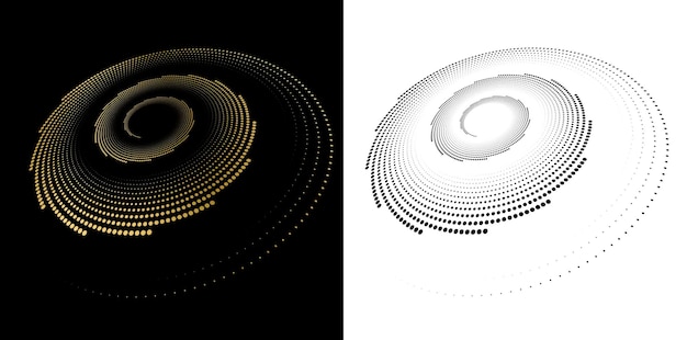 Diseño para joyería moda belleza cuidado de la piel boda para diseño web pancarta paquete folleto icono logotipo y fondo hecho de puntos circulares líneas y espirales patrones ilustración vectorial