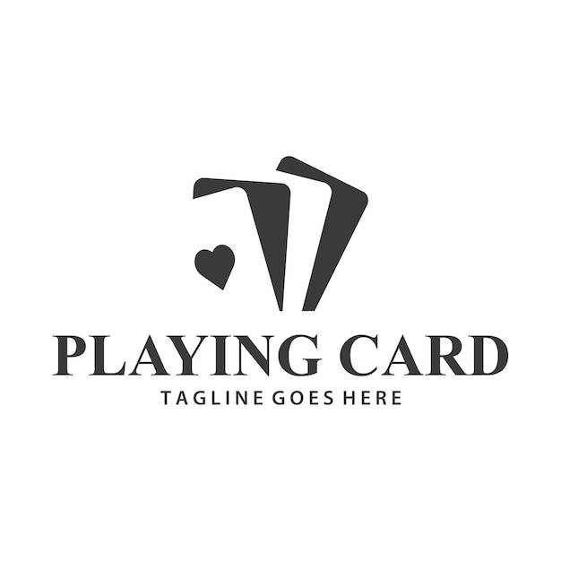 Diseño de juegos de juego de cartas de póquer Logo Vector Diseño vectorial de plantillas de símbolos simples