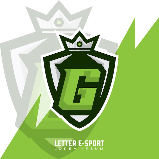 Diseño de jugador del logotipo de la letra G Diseño de emblema de concepto de diseño de logotipo de esports iniciales para el equipo de eSports