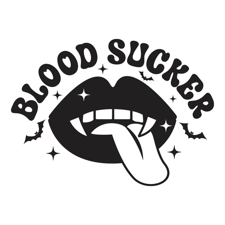 Diseño de labios de Halloween retro para chupadores de sangre