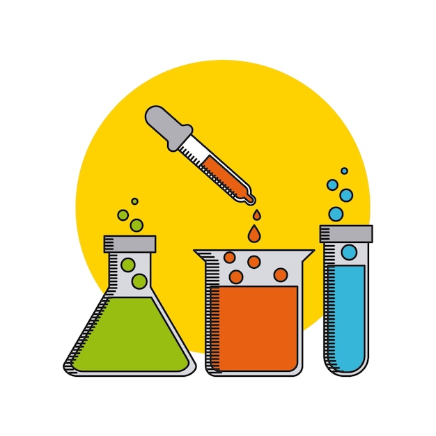 Vector diseño de laboratorio de ciencia