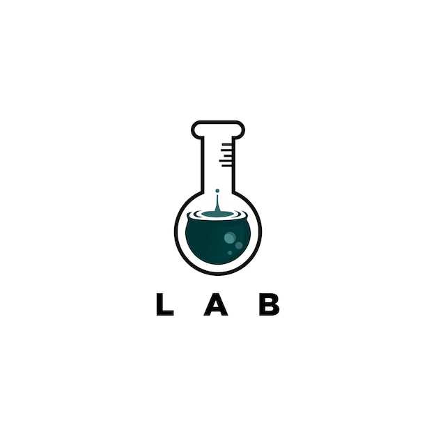 diseño de laboratorio vector logo creativo