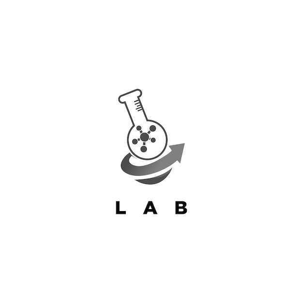 Diseño de laboratorio vector logo creativo