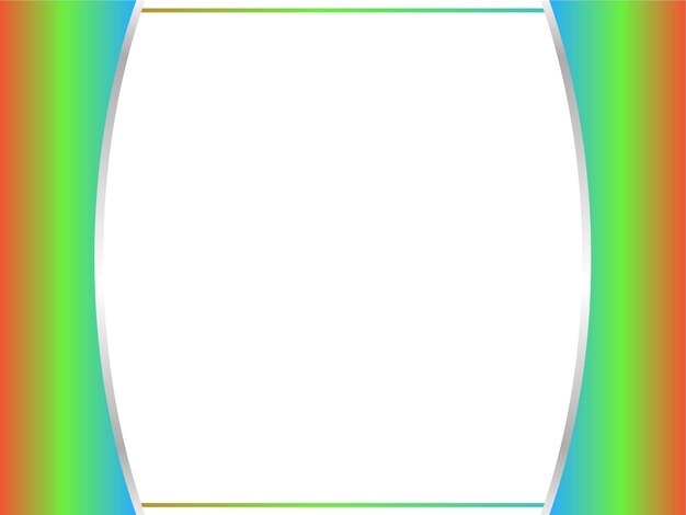 Diseño lateral degradado con vector de marco de contorno plateado