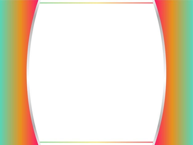 Diseño lateral degradado con vector de marco de contorno plateado
