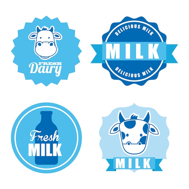 Vector diseño de leche sobre fondo blanco ilustración vectorial