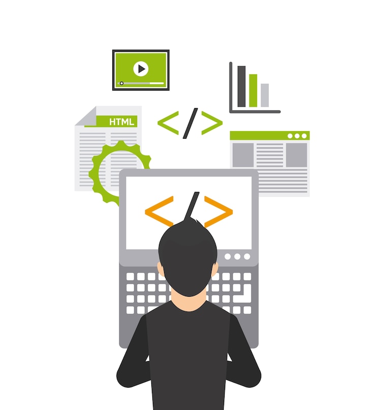 Vector diseño del lenguaje de programación