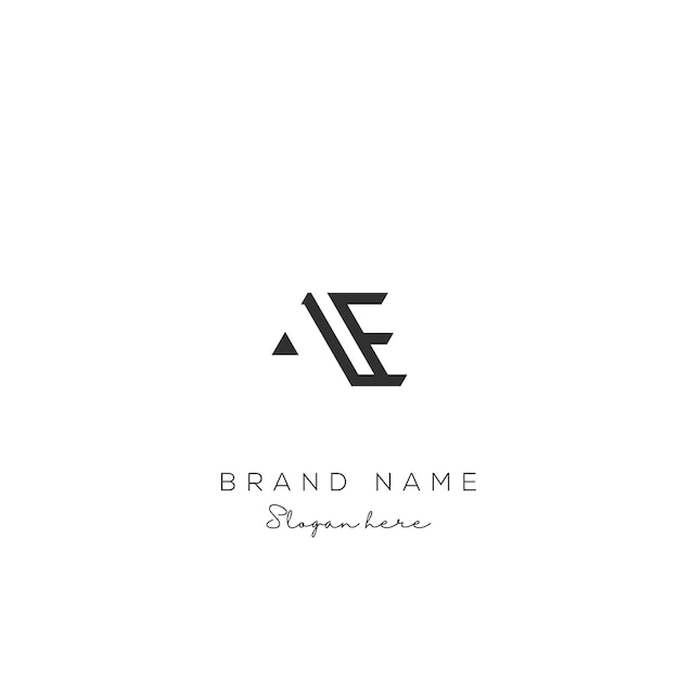 Diseño de la letra AE Logo Moderno minimalista creativo plantilla vectorial de icona inicial de la carta AE