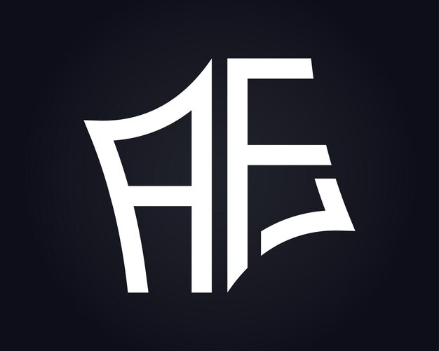 Diseño de la letra AF del logotipo arte vectorial