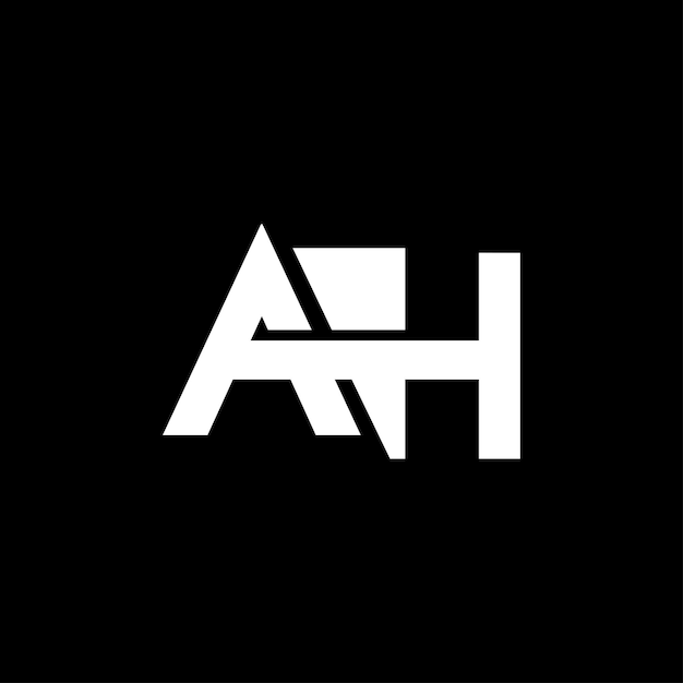 Diseño de la letra AH Logotipo de negocios AH Logotipo moderno de la letra Ha