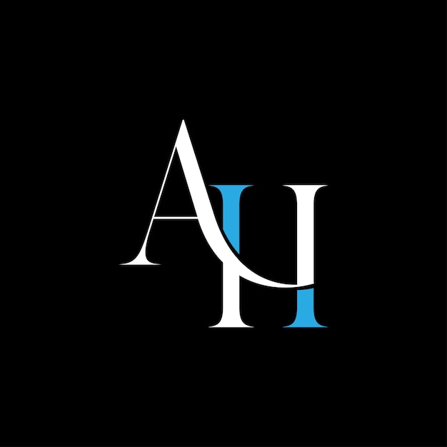 Diseño de la letra AH Logotipo de negocios AH Logotipo moderno de la letra Ha