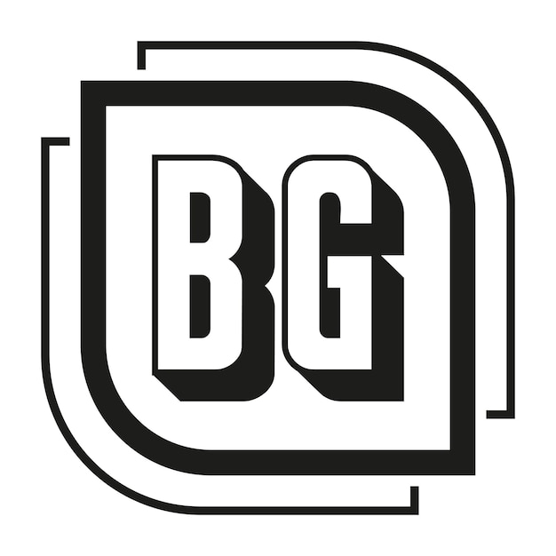 Diseño de la letra BG Logotipo BG Monograma concepto de icono del logotipo BG Diseño de las letras BG