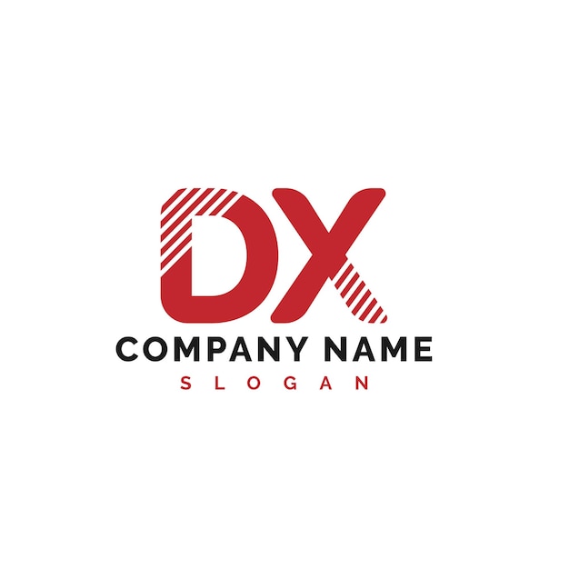 Diseño de la letra DX Logotipo de la letra DX Vector Ilustración Vector