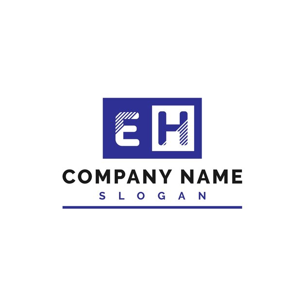 Diseño de la letra EH Logotipo de la letra EH Vector Ilustración Vector