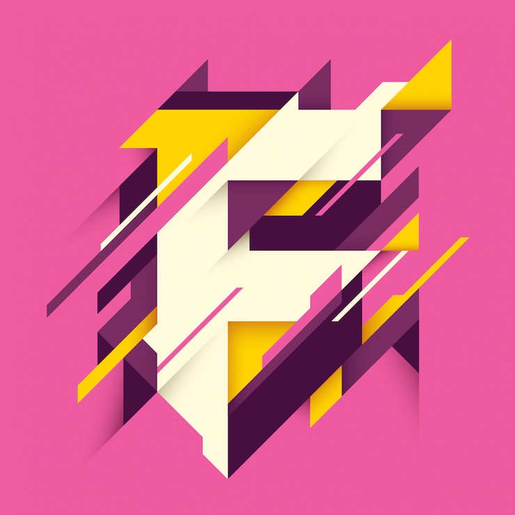Vector diseño de letra f