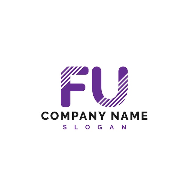 Diseño de la letra FU Logotipo de la letra FU Vector Ilustración Vector