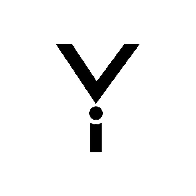 El diseño de la letra gráfica vectorial del logotipo Y