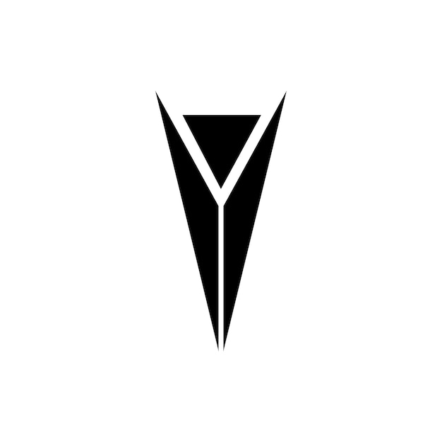 El diseño de la letra gráfica vectorial del logotipo Y