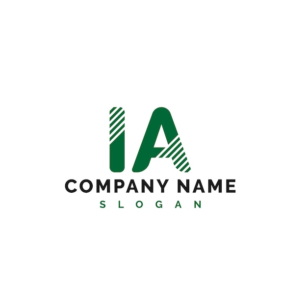 Diseño de la letra IA Logotipo de la letra IA Vector Ilustración Vector