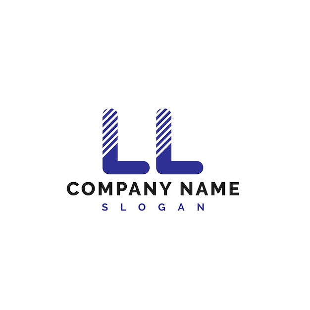 Diseño de la letra LL Logotipo de la letra LL Vector Ilustración Vector