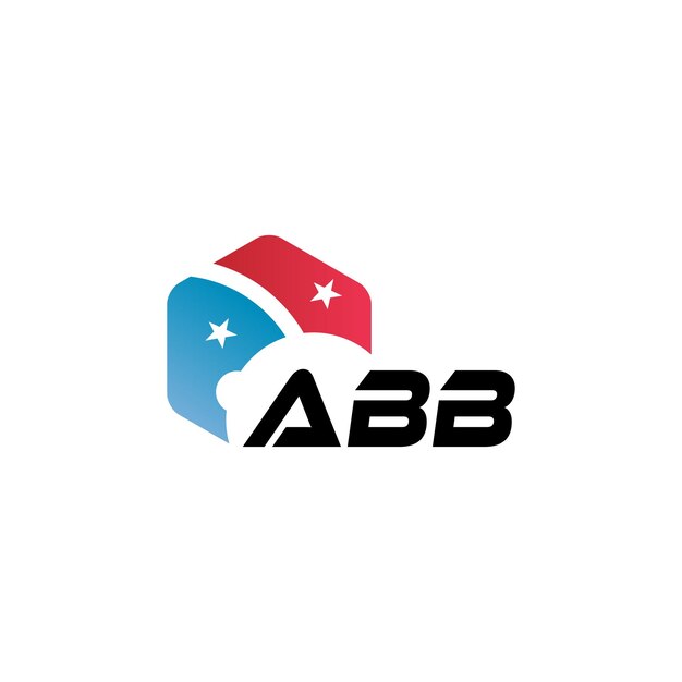 Diseño de la letra del logotipo de ABB en fondo blanco Diseño creativo y moderno del logotipio de la letra de ABB Diseño vectorial