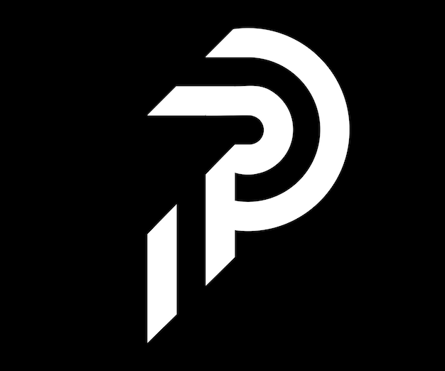 Diseño de la letra del logotipo Arte vectorial PP