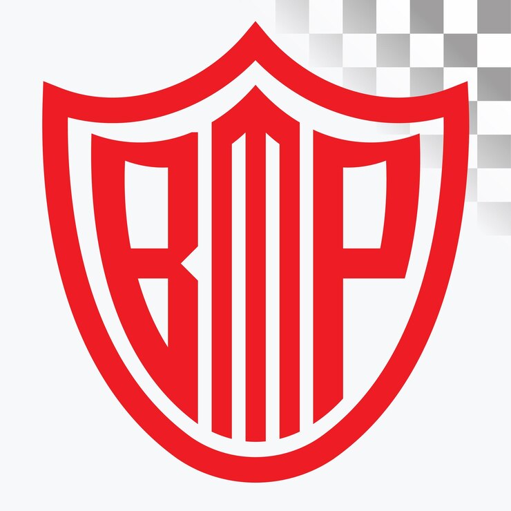 Vector diseño de la letra del logotipo de bmp