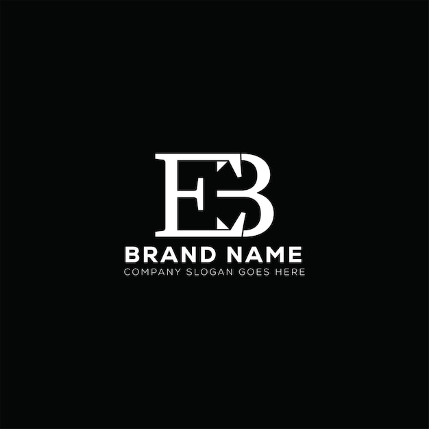 Diseño de la letra del logotipo EB Modelo vectorial del logotipo del monograma de negocios y bienes raíces EB