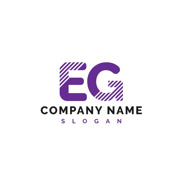 Diseño de la letra del logotipo EG Vector de la letra del logotipo Vector de la ilustración