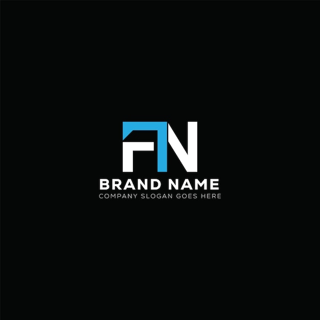 Diseño de la letra del logotipo FN Modelo vectorial del logotipo del monograma de negocios y bienes raíces FN
