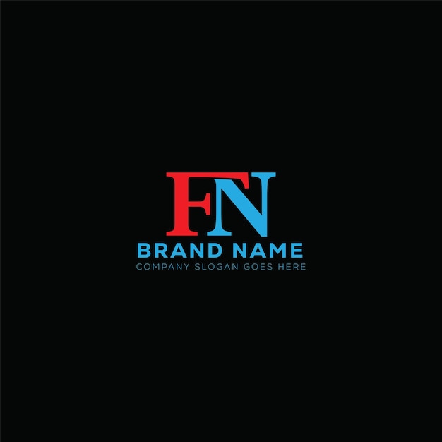 Diseño de la letra del logotipo FN Modelo vectorial del logotipo del monograma de negocios y bienes raíces FN
