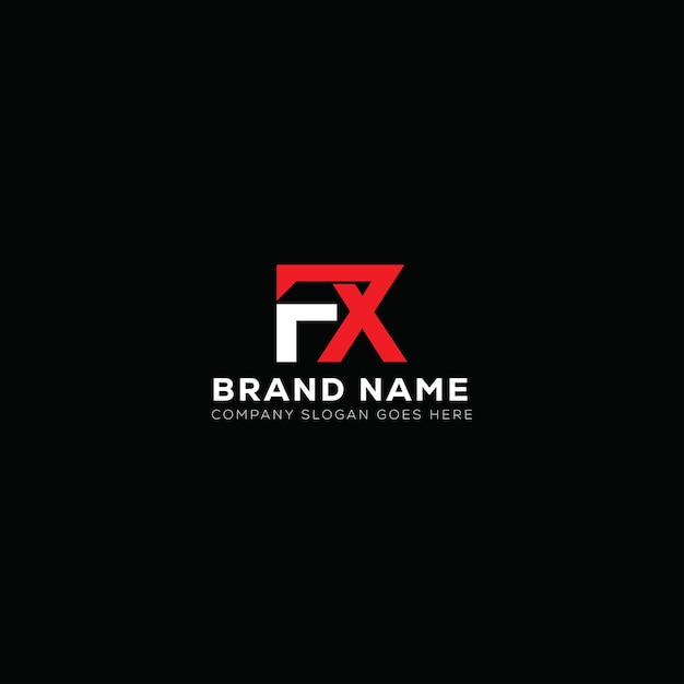 Diseño de la letra del logotipo de FX Modelo vectorial del logotipo del monograma de negocios y bienes raíces de FX