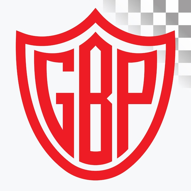 Diseño de la letra del logotipo GBP