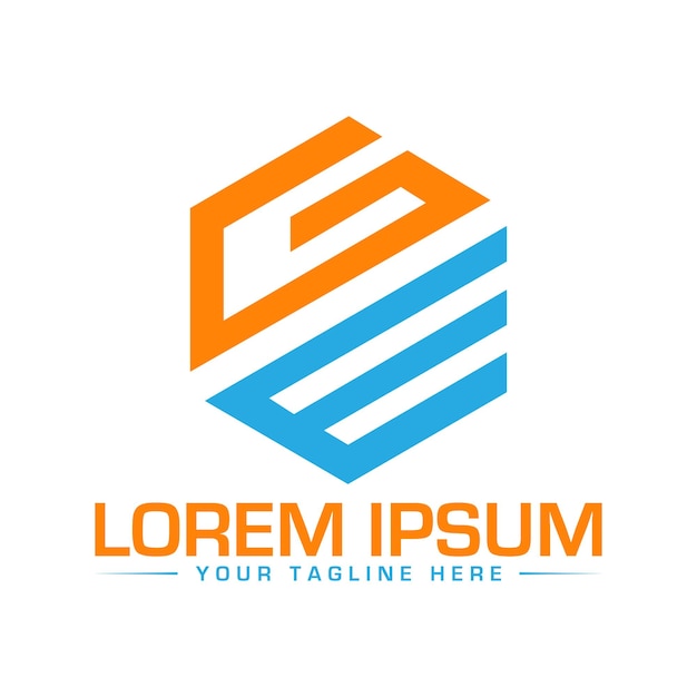 Diseño de la letra del logotipo GE Diseño único y profesional del logotipo GE EG