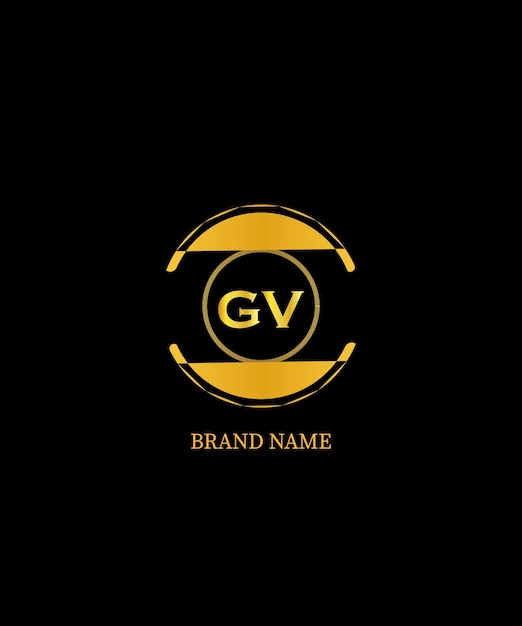 Vector diseño de la letra del logotipo de gv único atractivo creativo moderno inicial gv inicial basado en la letra icon logotipo