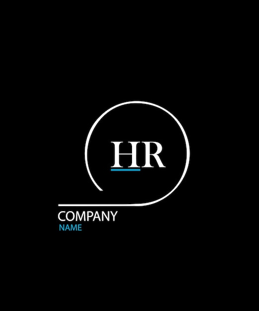 Diseño de la letra del logotipo de HR Único Atractivo Creativo Moderno Inicial Logotipo del icono de la letra de HR