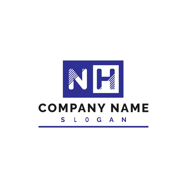 Vector diseño de la letra del logotipo nh vector ilustración vector de la letra del logotipo nh